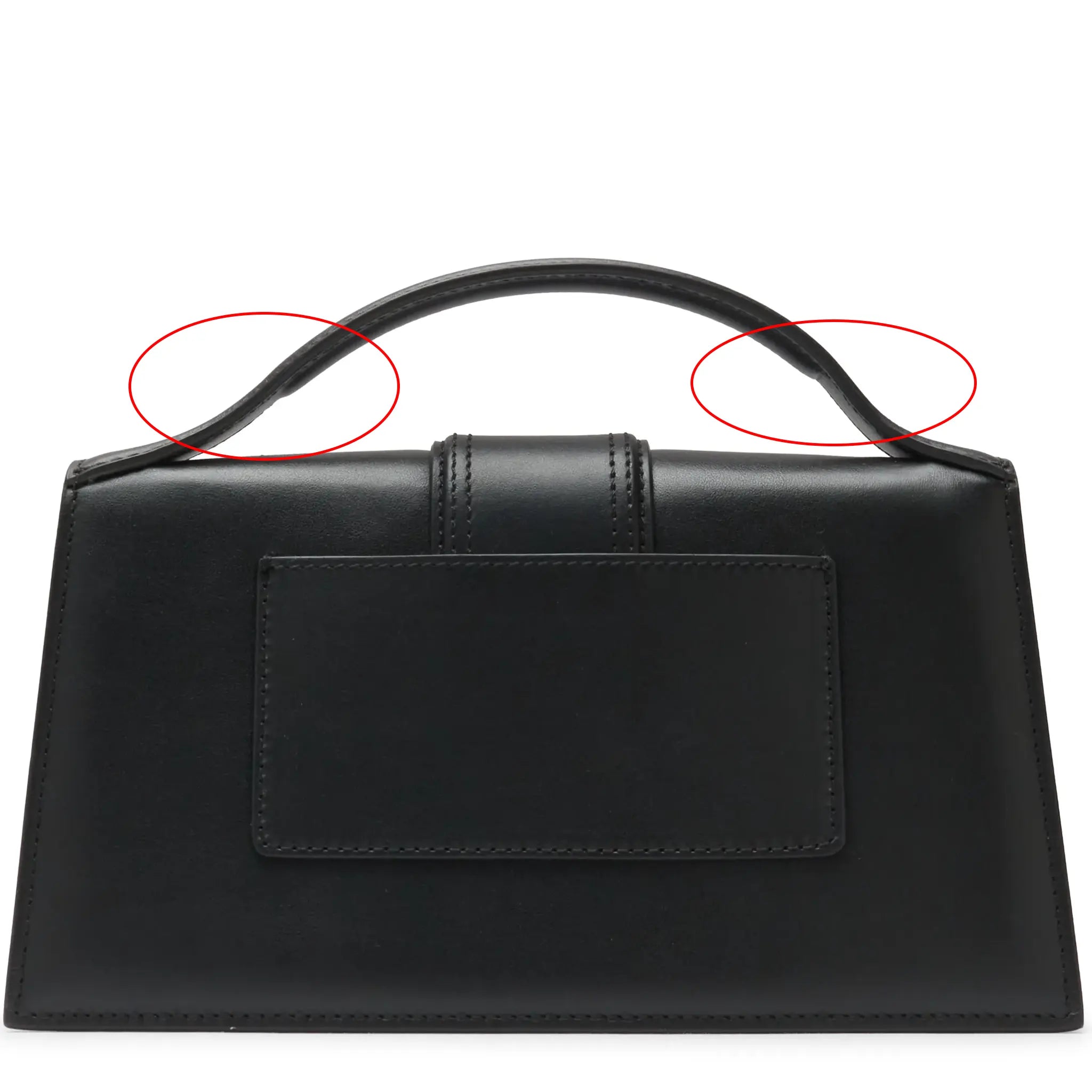 Back View of Jacquemus Large Bambino Black Crossbody Bag (Minor Leather Creased) 213BA07-213 300990